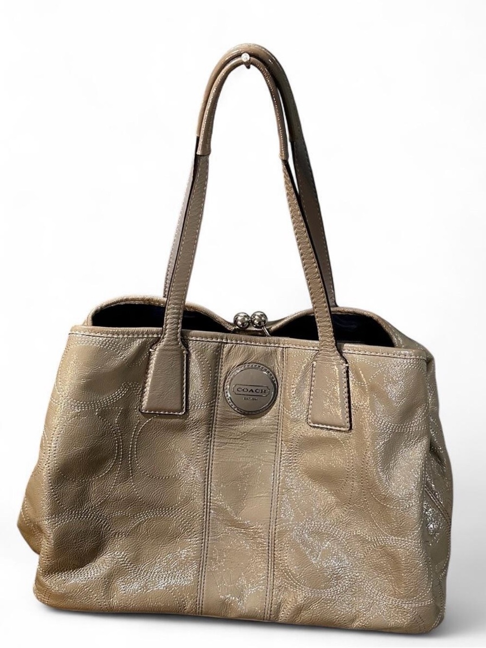 Coach Patent Leather Tote Bag